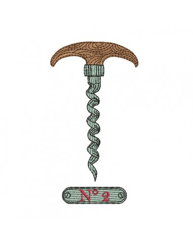 machine embroidery design corkscrew n°2