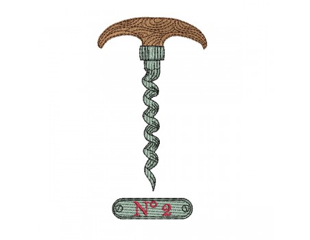 machine embroidery design corkscrew n°2