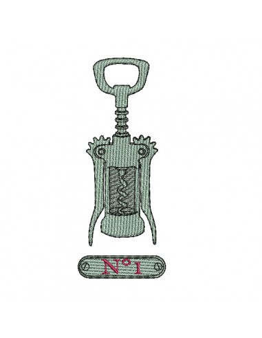 machine embroidery design corkscrew n°1