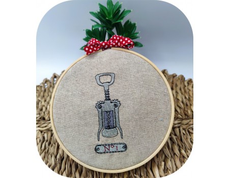 machine embroidery design corkscrew n°1