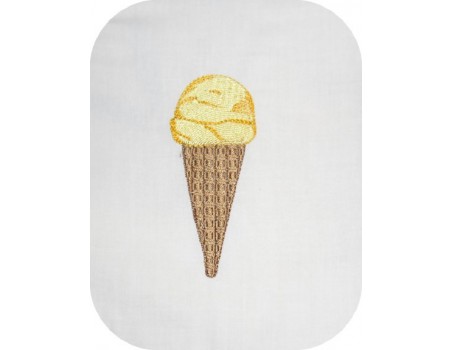 Motif de broderie machine Cornet de glace