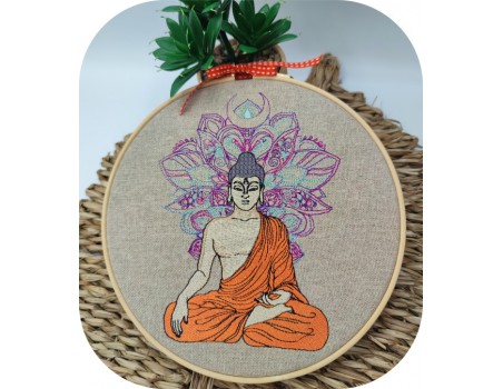 Motif de broderie machine bouddha mandala