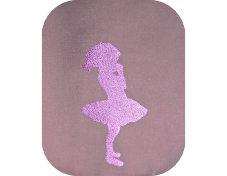 Motif de broderie machine silhouette petite fille