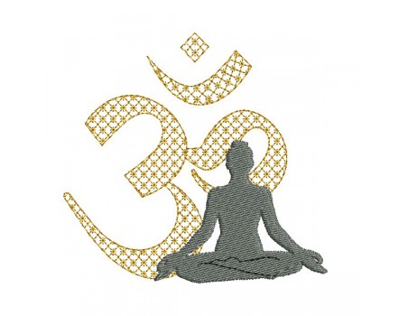 machine embroidery design namaste mylar