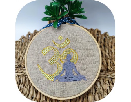 machine embroidery design namaste mylar