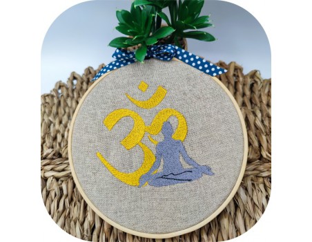 machine embroidery design namaste