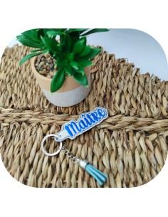 machine embroidery design  keychain teacher ith