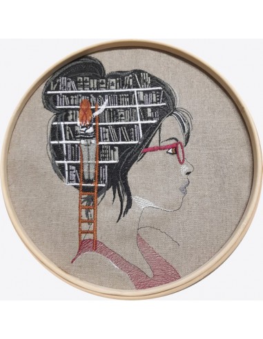 machine embroidery design library girl