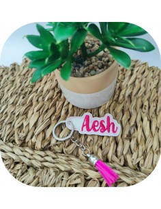 machine embroidery design  keychain AESH ith