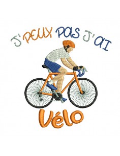 machine  embroidery design  i can not bike