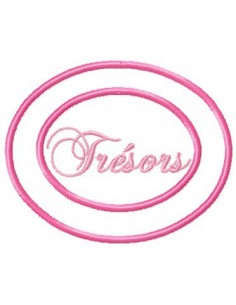 Cadre double ovale festonné