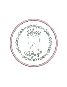 Instant download machine embroidery medallion angel wing