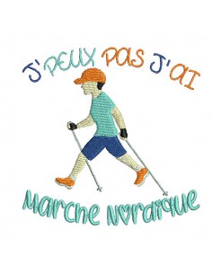 machine  Embroidery design  i can not  Nordic's walk for men