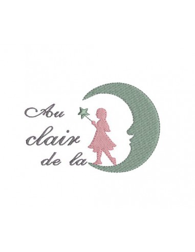 Motif de broderie au clair de la lune