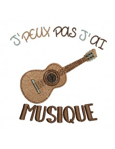 machine  Embroidery design  i can not music with a guitar