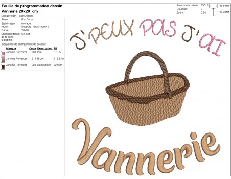 machine  Embroidery design  i can not basketry