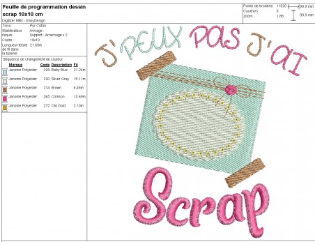 machine  Embroidery design  i can not scrapbooking