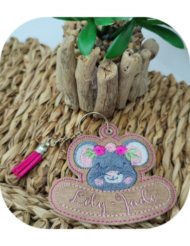 machine embroidery design mouse keychains customizable ith
