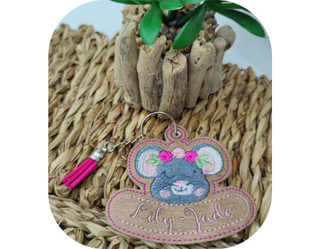 machine embroidery design mouse keychains customizable ith