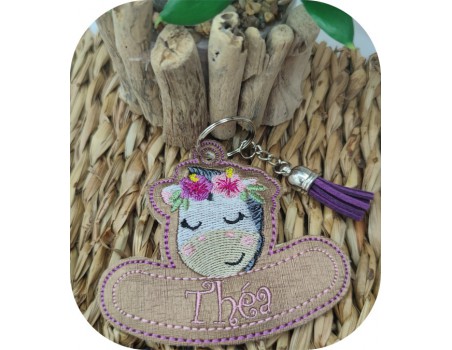 Motif De Broderie Porte Cl Zebrette Personnaliser En ITH