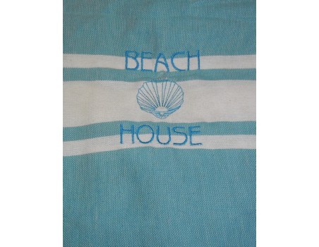 Motif de broderie machine plage coquillage