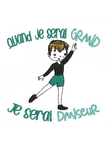 machine embroidery design  little boy dancer