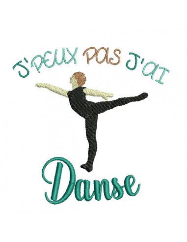 machine embroidery design I can not dance