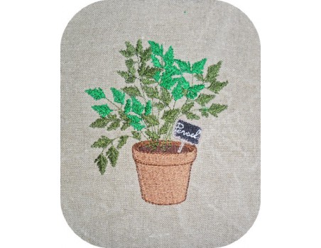 Instant download machine embroidery  parsley