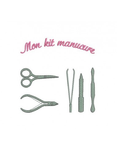 Motif de broderie kit manucure