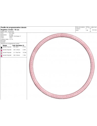 machine embroidery design ith Cleansing circle pad