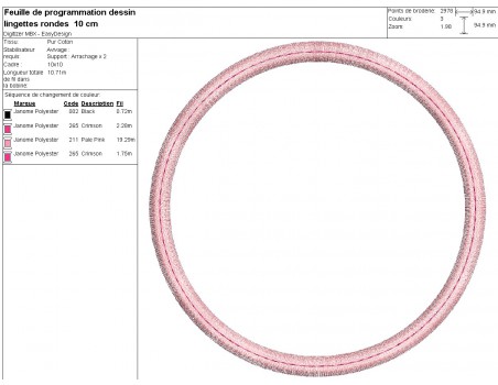 machine embroidery design ith Cleansing circle pad