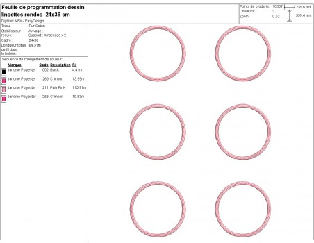 machine embroidery design ith Cleansing circle pad