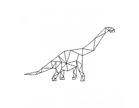 machine embroidery design geometric diplodocus