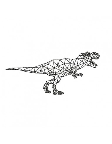 machine embroidery design geometric Tyrannosaurus