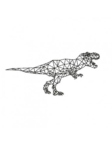 Motif de broderie machine tyrannosaure origami