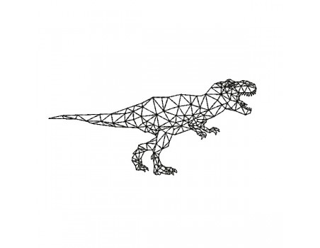 machine embroidery design geometric Tyrannosaurus