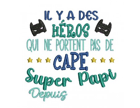 machine embroidery design hero grandfather