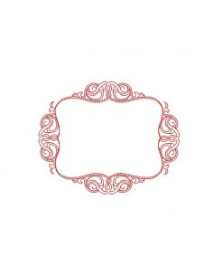 Motif de broderie machine cadre victorine