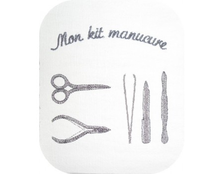 Motif de broderie kit manucure