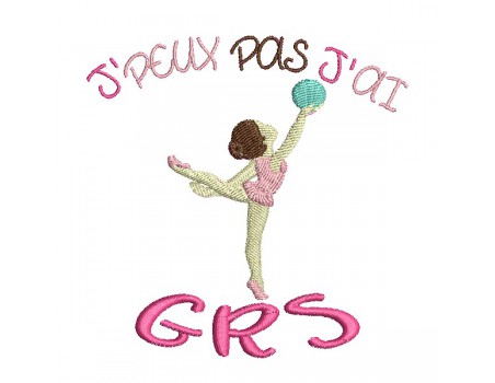 machine embroidery design I can not Rhythmic Gymnastics