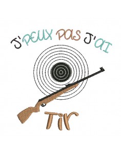 machine embroidery design I can not Rifle Shooting