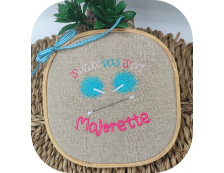 machine embroidery design I can notcheerleader