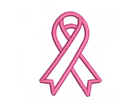 machine  embroidery design applique pink october pink ribbon