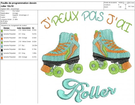 machine embroidery design I can roller