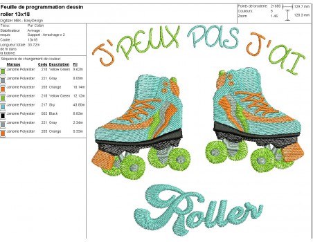 machine embroidery design I can roller