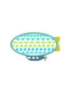 Motif de broderie machine ballon dirigeable