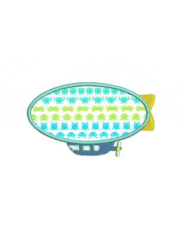 Instant download machine embroidery airship