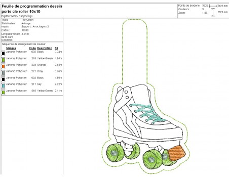 machine  embroidery design free keychain  roller