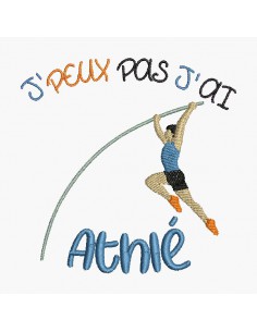 machine embroidery design I can Athletics