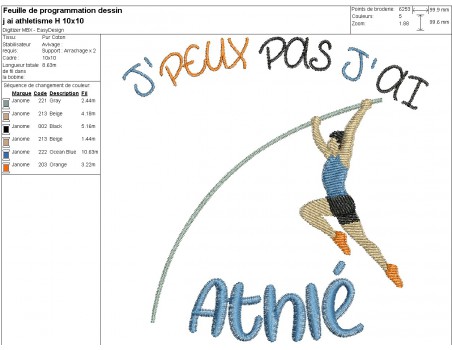 machine embroidery design I can Athletics